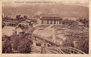 Chester West Virginia Rock Springs Amusement Park Roller Coaster PC AA17781