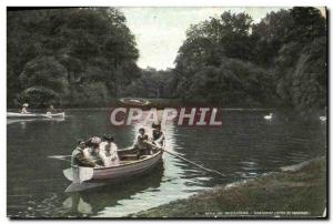 Old Postcard Paris Bois de Boulogne Good Boating Party