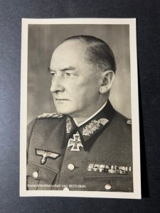 Mint Germany WWII Portrait Postcard Generalfeldmarschall von Witzleben