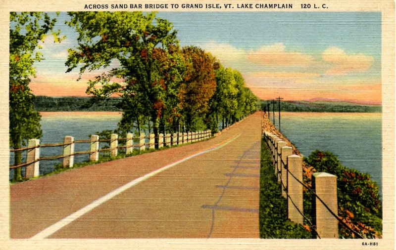 VT - Sand Bar Bridge to Grand Isle, Lake Champlain    