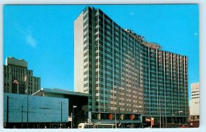 DALLAS, Texas TX ~ Roadside STATLER HILTON HOTEL & Library c1960s  Postcard