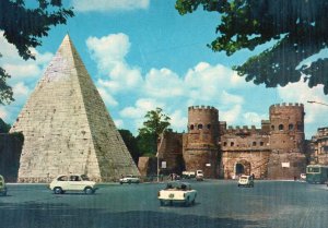Postcard Roman Era Pyramid Of Caius Cestis Tomb Rome, Italy