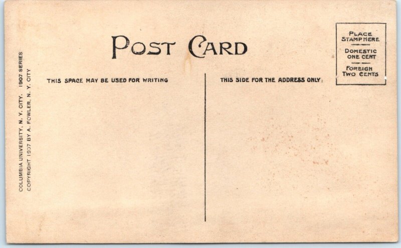 x2 SET 1907 New York NY RPPC Columbia University Barnard College Earl Hall A173