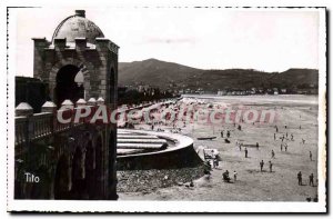 Old Postcard Hendaye to the Beach Together