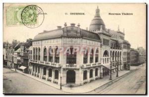 Old Postcard Belgium Ostende New Theater