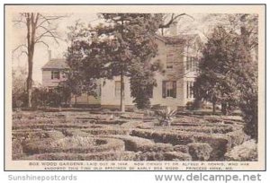 Maryland Princess Anne Box Wood Gardens Laid Out in 1856 Albertype