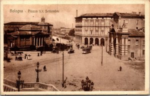 Vtg 20th September Square Piazza Bologna Emilia-Romagna Italy 1910s Postcard