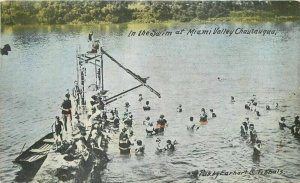 Chautauqua Oklahoma Miami Valley Swim Scene Earhart Tibbals  Postcard 21-12083