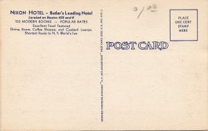 Postcard Nixon Hotel Butler PA