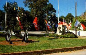 South Carolina Abbeville Company's A-Coming Flags Between No...
