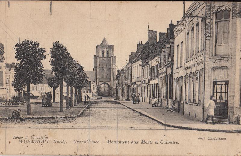 CPA France Wormhout (Nord) - Monument aux Morts et Calvaire