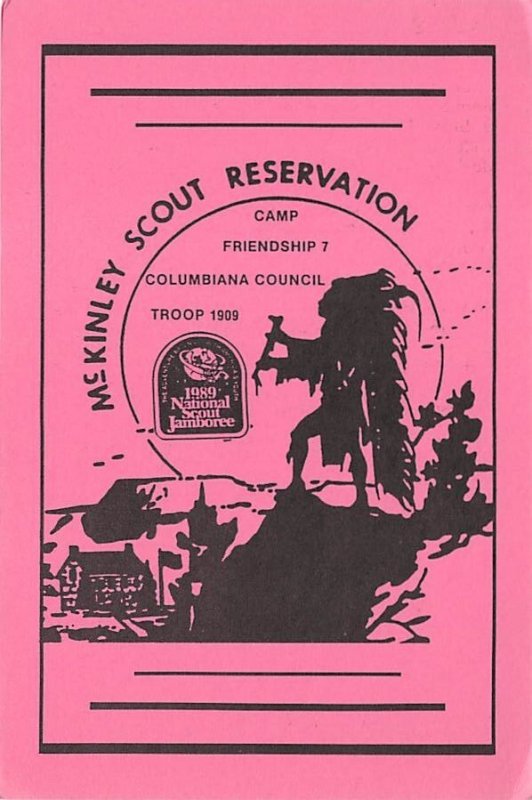 McKinley Scout Reservation, Non Postcard backing Lisbon, Ohio, USA Unused 