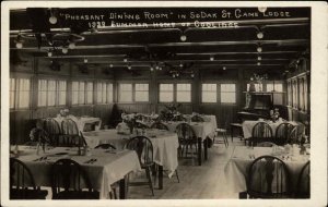 Custer SD? South Dakota State Game Lodge Dining Room 1928 Real Photo Postcard