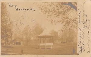E5/ Weston Vermont VT Real Photo RPPC Postcard 1906 Park Bandstand