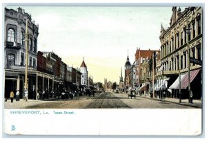 c1905 Texas Street View Stores Shreveport Louisiana LA Tuck's Antique Postcard