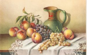 Still LifeNice vintage Belgian postcard. Signed