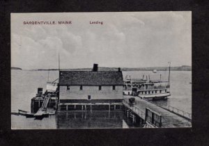 ME Steamer Steamship Steam Ship Sargentville Boat Landing Maine Postcard