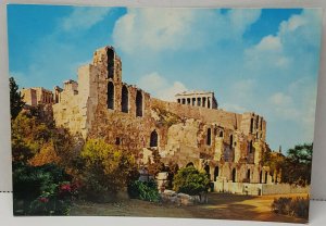 The Odeon of Herod Atticus Athens Greece Vintage Postcard