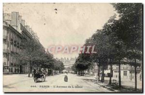 Paris (8th) Old Postcard Avenue of & # 39alma