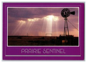 Prairie Sentinel Kansas Windmill Vintage Postcard Continental View Card 