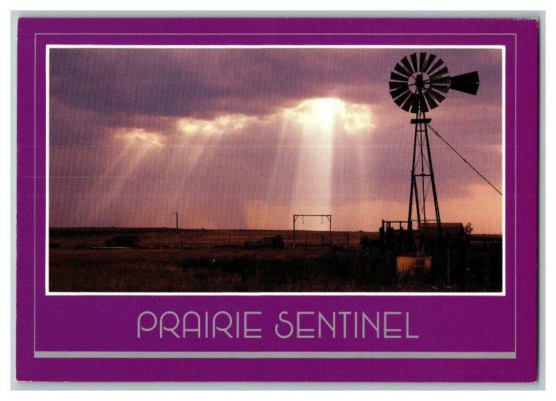 Prairie Sentinel Kansas Windmill Vintage Postcard Continental View Card 