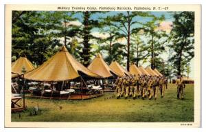 1943 Military Training Camp, Plattsburgh Barracks, Plattsburgh, NY Postcard