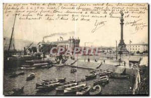 Old Postcard Barcelona Puerta de la Paz y Aduania