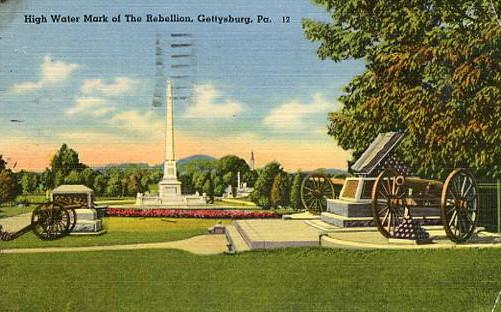 PA - Gettysburg. High Water Mark of the Rebellion