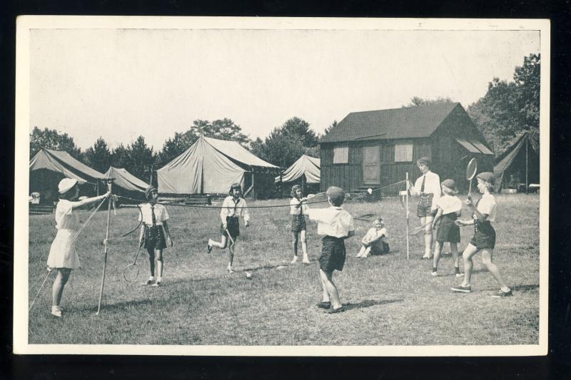 Fitzwilliam, New Hampshire/NH Postcard, Fleur de Lis Camp, Badminton