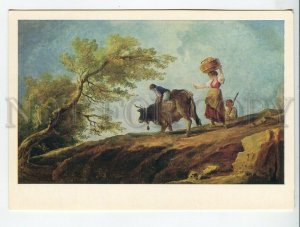 454379 USSR 1971 year Hubert Robert going out to the pasture postcard