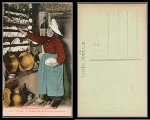 ABRO France Normandie Dishes Vendor Vintage Unused Card