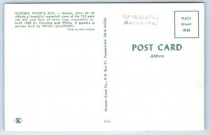 ATHENS, OH Ohio ~ Historic WHITE'S MILL  c1960s Rebuilt in 1962 Postcard