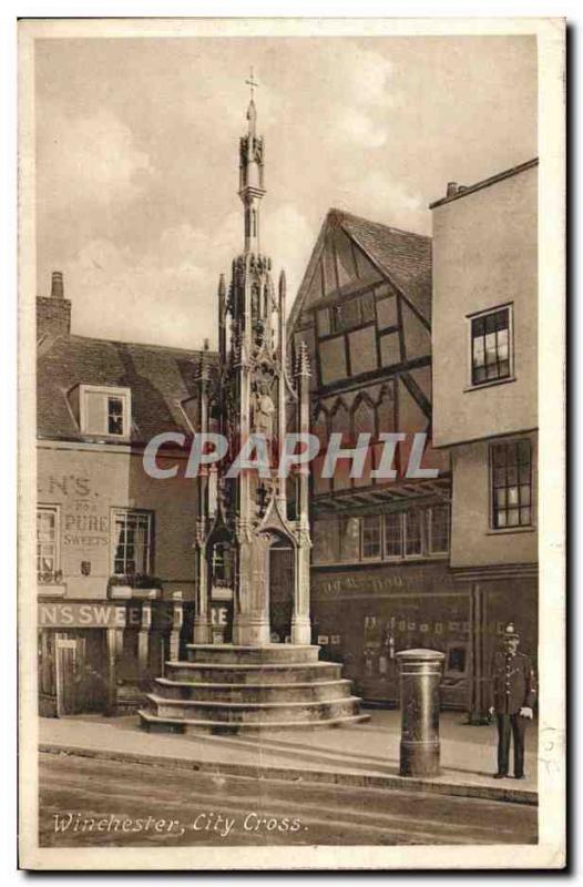 Postcard Old Winchester City Cross