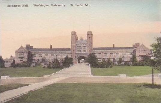 Missouri St Louis Brookings Hall Washington University Handcolored Albertype