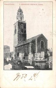 Cork Ireland birds eye view Shandon Church antique pc Z42383