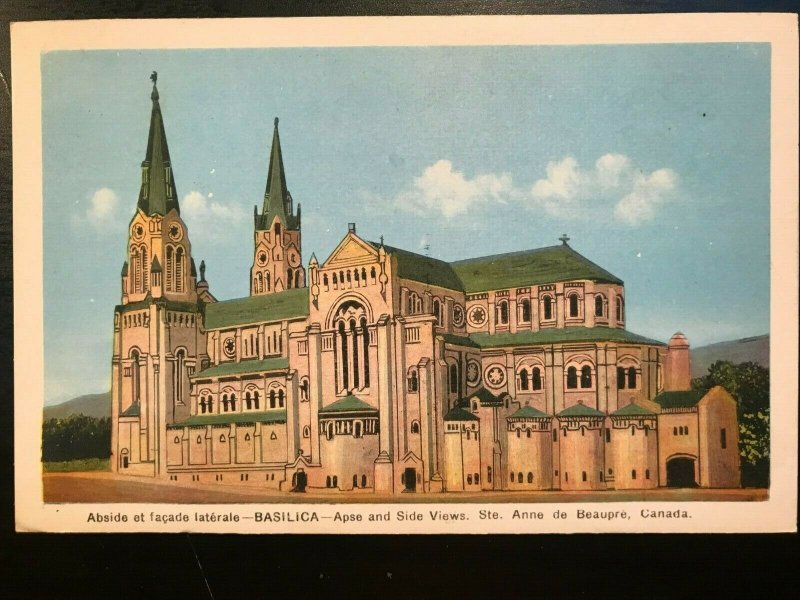 Vintage Postcard 1945 Basilica of Saint Anne de Beaupre Quebec Canada