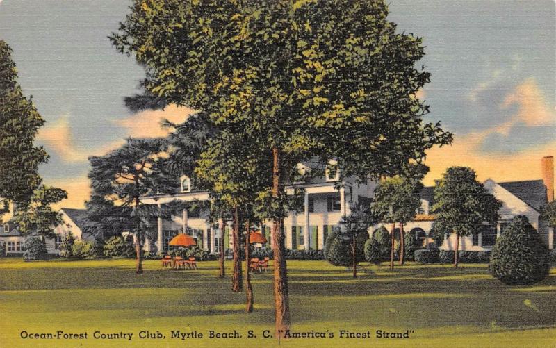 MYRTLE BEACH, SC  South Carolina   OCEAN-FOREST COUNTRY CLUB   c1940's Postcard