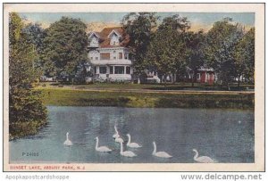 New Jersey Asbury Park Swans On Sunset Lake 1918