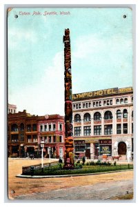 Pioneer Square Totem Pole Seattle Washington WA 1910 UNP DB Postcard P19