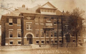 Real Photo Postcard High School in Abilene, Kansas~121265