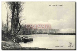 Old Postcard The Banks From & # 39Yonne