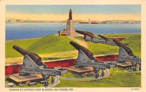 Cannon, Fort McHenry Baltimore, Maryland MD Postcards