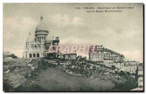 Paris Old Postcard Funicular and Basilica of Sacre Coeur in Montmartre