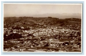 c1940's Aerial View Of Nelson New Zealand RPPC Photo Unposted Vintage Postcard 