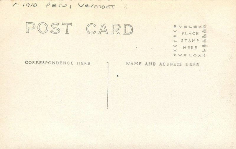 c1910 Peru Vermont Bromley House roadside RPPC Postcard 25-11266
