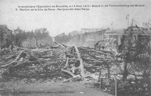 BC60754 Incendie dans l'Exposition de Bruxelles 1910  belgium