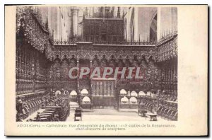 Old Postcard Auch Gers Cathedral Choir Overview