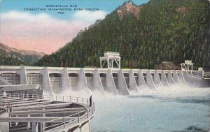 Oregon Columbia River Bonneville Dam Connecting Washington With Oregon