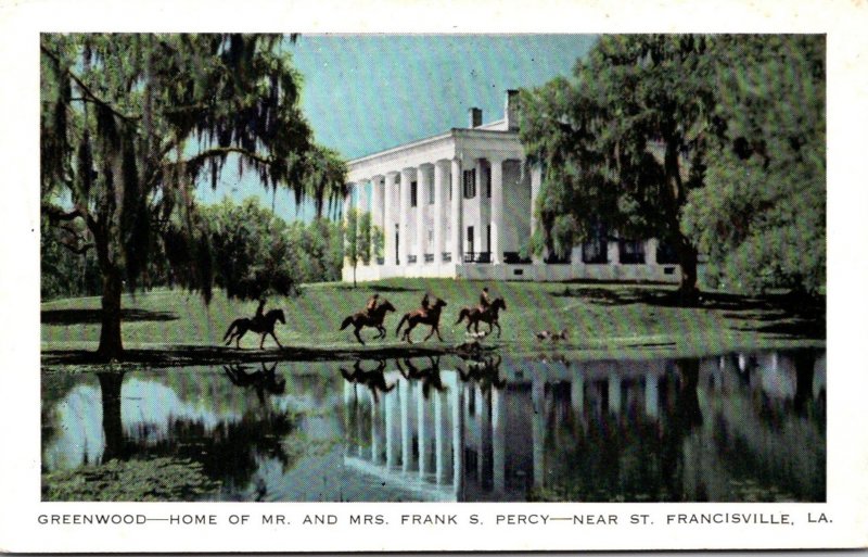 Louisiana St Francisville Greenwood Home Of Mr and Mrs Frank S Percy