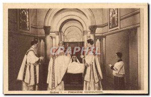 Postcard Old Scene First Communion Lisieux